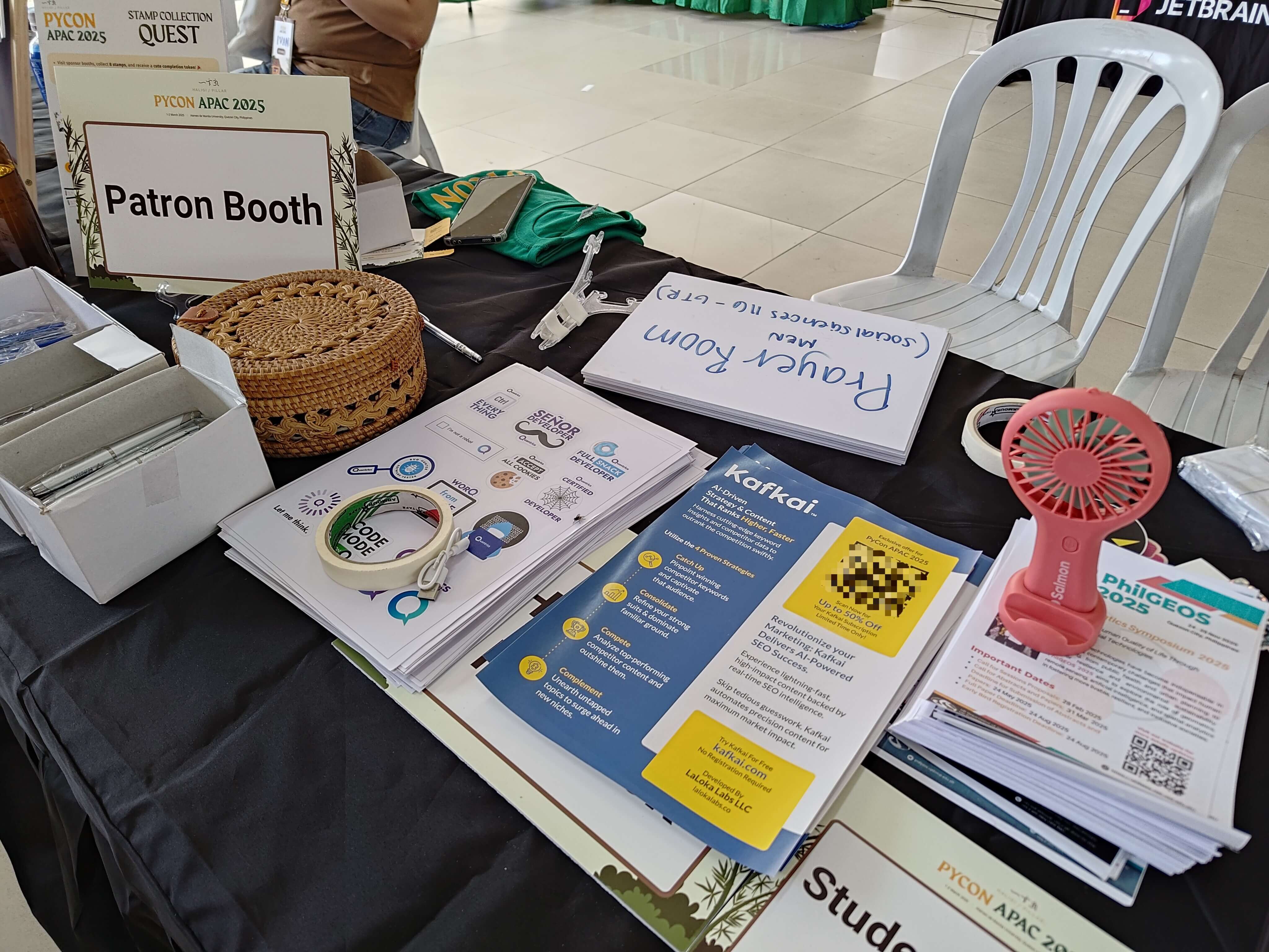 Kafkai Flyers at PyCon APAC 2025 Patron Booth